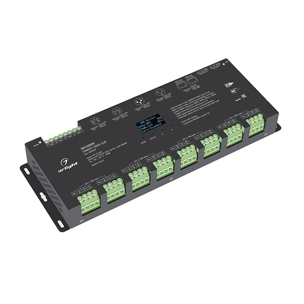 Декодер SMART-DMX-SUF (12-24V, 24x5A, XLR3, RJ45) (Arlight, IP20 Металл, 5 лет) Lednikoff
