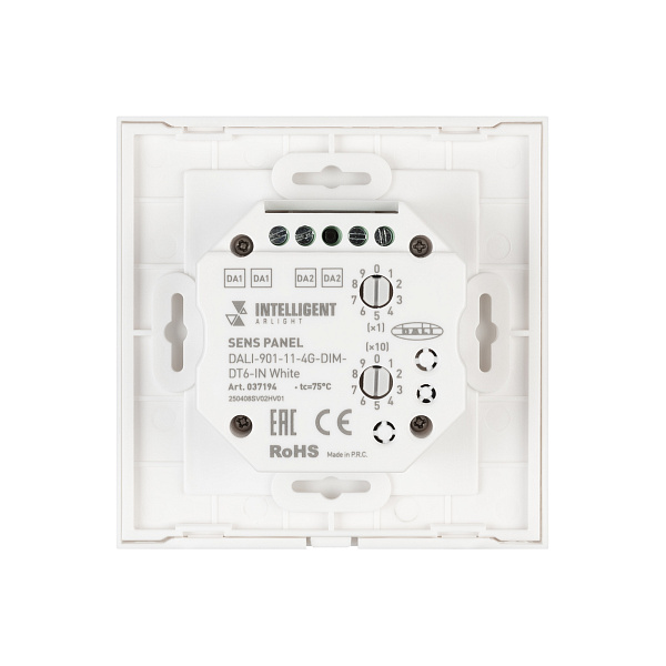 INTELLIGENT ARLIGHT Сенсорная панель DALI-901-11-4G-DIM-DT6-IN White (BUS) (IARL, IP20 Пластик, 3 года) Lednikoff