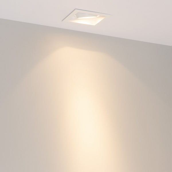 Светильник MS-VORTEX-BUILT-S90x90-12W Warm3000 (WH-WH, 20 deg, 230V) (Arlight, IP20 Металл, 5 лет) Lednikoff