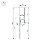 Профиль PLINTUS-FANTOM-BENT-H35-SIDE-2000 BLACK (Arlight, Алюминий) Lednikoff