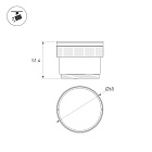 Насадка с изменяемым углом LGD-ARTIFACT-ZOOMLENS-R65 (WH, 10-50 deg) (Arlight, Металл) Lednikoff