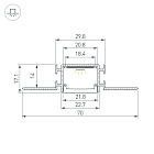 Профиль FANTOM-W23-2000 ANOD (Arlight, Алюминий) Lednikoff