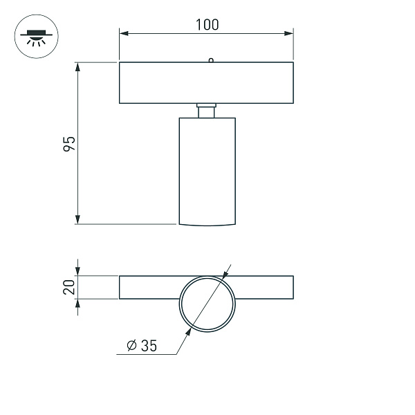 Светильник MAG-SPOT-25-R65-5W Warm3000 (BK, 30 deg, 24V) (Arlight, IP20 Металл, 5 лет)