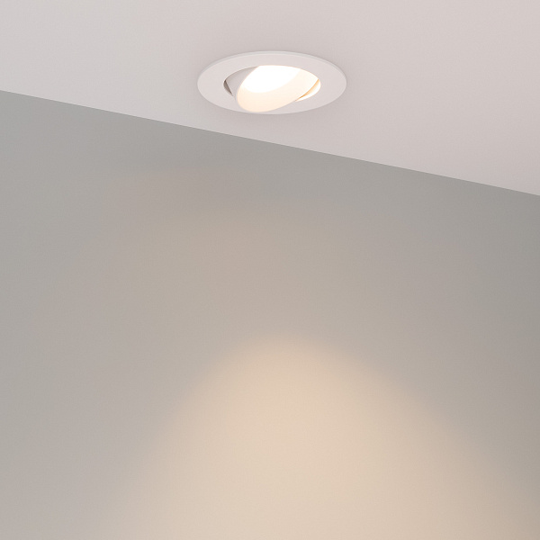 Светильник MS-ATOLL-BUILT-TURN-R94-10W Warm3000 (WH, 60 deg, 230V) (Arlight, IP54 Металл, 5 лет) Lednikoff