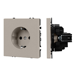 Механизм электрической розетки SCT-NOBE-MEU1-SFPL-CA (230V, 16A) (Arlight, Кашемир)