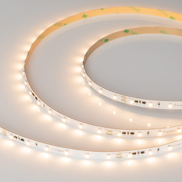 Светодиодная лента RT-10000 24V Warm3000 (3528, 60 LED/m, 10m) (Arlight, 4.8 Вт/м, IP20) Lednikoff