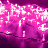 Светодиодная гирлянда ARD-STRING-CLASSIC-10000-WHITE-100LED-FLASH PINK (230V, 7W) (Ardecoled, IP65, 1 год)