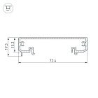 Профиль-держатель KLUS-POWER-W70-BASE-2000 ANOD (Arlight, Алюминий) Lednikoff