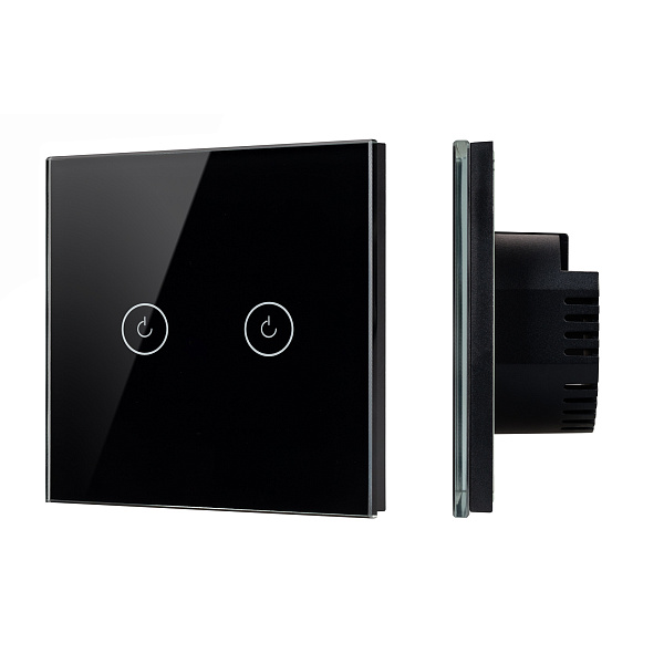 Выключатель сенсорный SWT-OMALI-S02-ZB-BK (250V, 10A, Zigbee) (Arlight, Стекло) Lednikoff