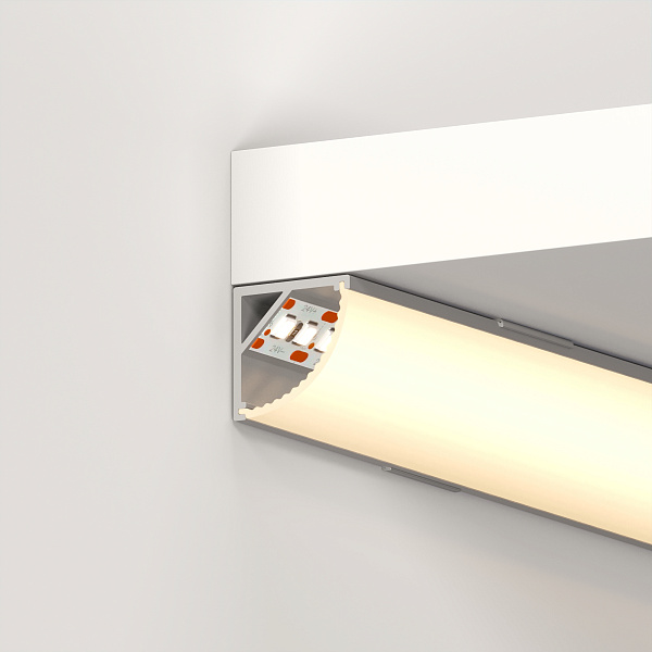 Профиль с экраном ARH-KANT-H16-2000 ANOD+OPAL (Arlight, Алюминий) Lednikoff