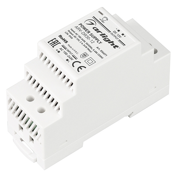 Блок питания ARV-DR30-12 (12V, 2A, 24W) (Arlight, IP20 DIN-рейка) Lednikoff