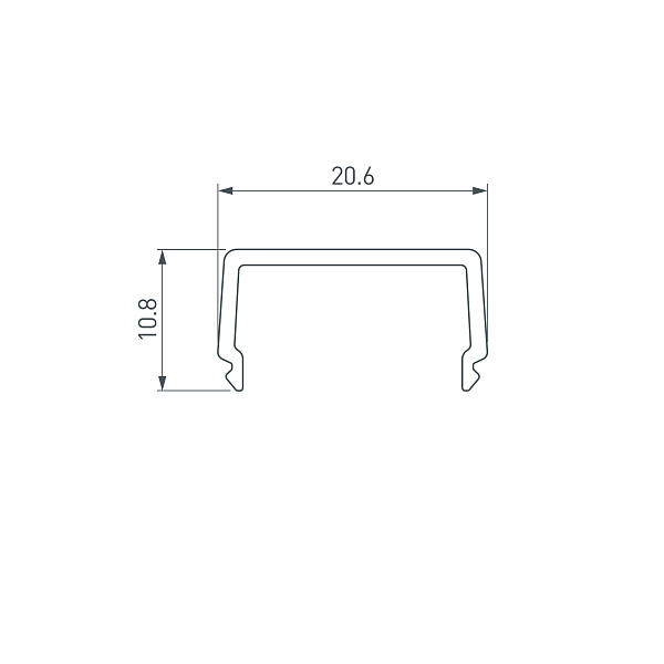Экран ARH-WIDE-B-H20-2000 Square Frost-PM (Arlight, Пластик) Lednikoff