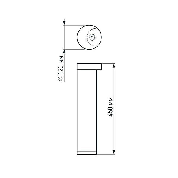 Светильник LGD-Path-Round120-H450B-12W Warm White (Arlight, IP54 Металл, 3 года) Lednikoff