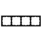 Рамка пластиковая FRM-NOBE-SFPL-4-BK (Arlight, Черный оникс) Lednikoff