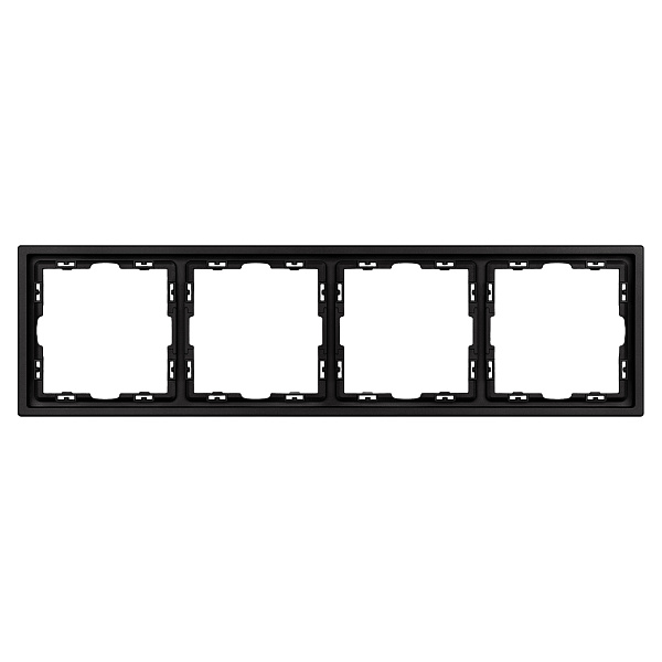 Рамка пластиковая FRM-NOBE-SFPL-4-BK (Arlight, Черный оникс) Lednikoff