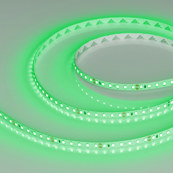 Светодиодная лента RT-A120-8mm 24V Green (9.6 W/m, IP20, 3528, 5m) (Arlight, Открытый) Lednikoff
