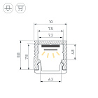 Профиль SL-MINI-10-3000 ANOD (Arlight, Алюминий) Lednikoff