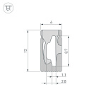 Силиконовый профиль WPH-FLEX-0612-SIDE-S8-5m BLACK (Arlight, Силикон) Lednikoff
