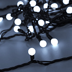 Светодиодная гирлянда ARD-BALL-CLASSIC-D13-10000-BLACK-100LED WHITE (230V, 7W) (Ardecoled, IP65) Lednikoff