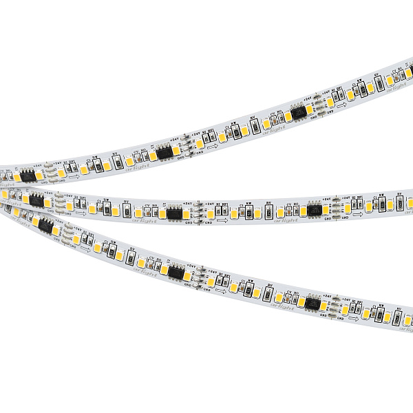 Светодиодная лента SPI-A120-10mm 24V Warm3000-PX6-BPT (11 W/m, IP20, 2835, 5m) (Arlight, бегущий огонь) Lednikoff