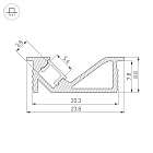 Профиль SL-BEVEL-2000 ANOD (Arlight, Алюминий) Lednikoff