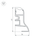 Профиль ARH-PLINTUS-2000 ANOD (Arlight, Алюминий) Lednikoff