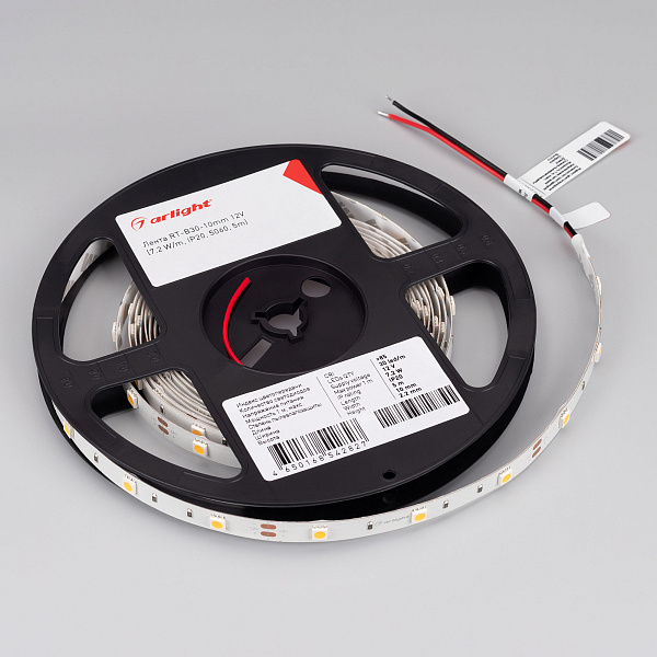 Светодиодная лента RT 2-5000 12V Cool 8K (5060, 150 LED, LUX) (Arlight, 7.2 Вт/м, IP20) Lednikoff