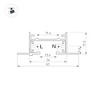 Трек LGD-2TR-TRACK-F-2000-WH-M (C) (Arlight, IP20 Металл, 3 года)