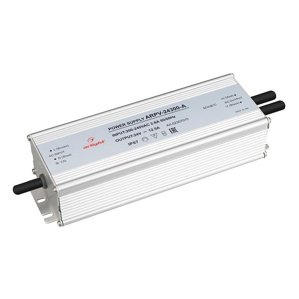 Блок питания ARPV-24300-A (24V, 12.5A, 300W) (Arlight, IP67 Металл, 3 года) Lednikoff