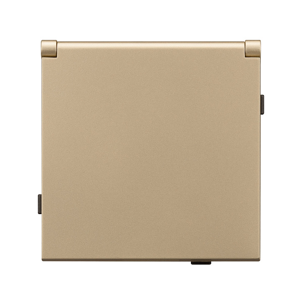 Механизм розетки влагозащищённый SCT-TENDO-MCP-SFPL-GD (230V, 16A) (Arlight, Матовый песочный) Lednikoff