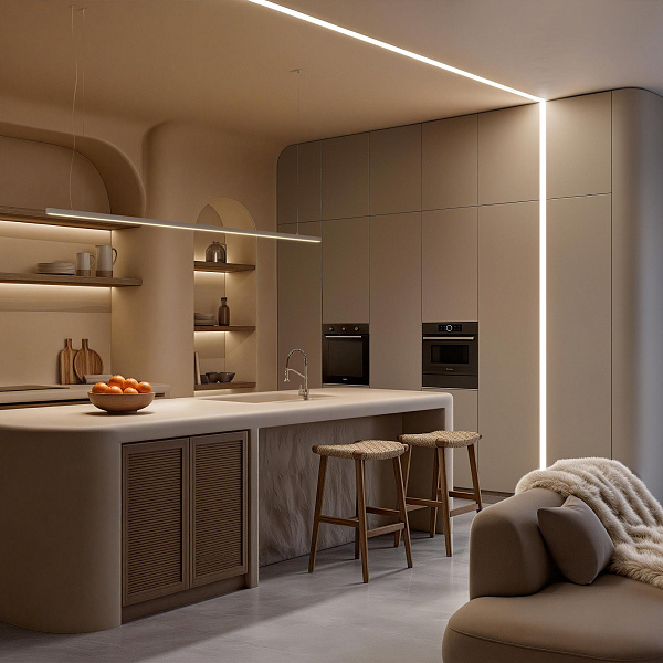 Профиль LINIA25-FANTOM-2000 ANOD (Arlight, Алюминий) Lednikoff