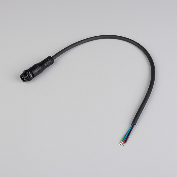 Коннектор питания ARL-WAVE-1010-RGB-CON-POWER-MALE-BLK (Arlight, IP67 Пластик, 3 года)