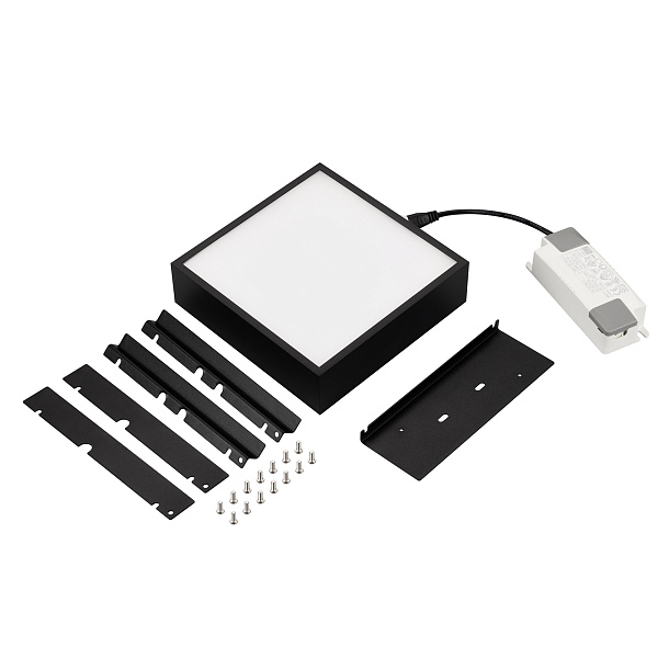 Светильник DL-GRIGLIATO-S140x140-18W Warm3000 (BK, 100 deg, 230) (Arlight, IP40 Металл, 5 лет) Lednikoff