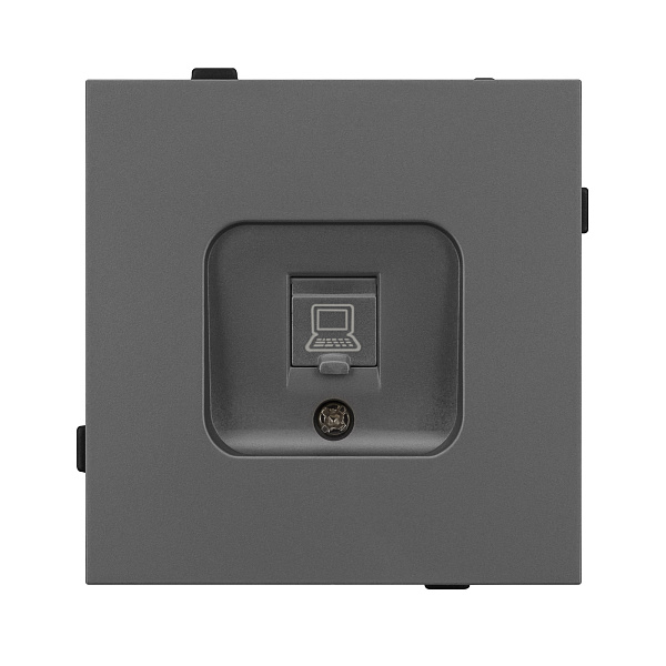 Механизм компьютерной розетки SCT-TENDO-MPC1-SFPL-GR (RJ-45, CAT6) (Arlight, Матовый графитовый) Lednikoff