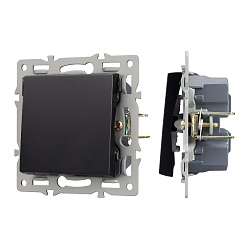 Механизм выключателя одноклавишный перекрёстный SWT-MKX1-PL-BK (250V, 16A) (Arlight, -)