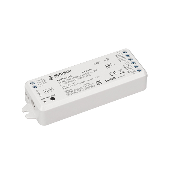 INTELLIGENT ARLIGHT Контроллер SMART-DMX-301-72-MULTI-DRI-PS-SUF (12-36V, Master, TUYA Wi-Fi, 2.4G) (IARL, IP20 Пластик, 5 лет) Lednikoff