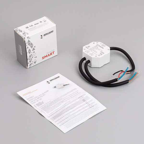 INTELLIGENT ARLIGHT Диммер SMART-DALI-601-62-ADDR-DIM-DT6-DRI-PD-IN (230V, 1x1.5A) (IARL, IP20 Пластик, 5 лет) Lednikoff