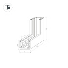 Коннектор угловой MAG-ORIENT-CON-2620-L90-INT (BK, внутренний) (Arlight, IP20 Металл, 3 года)