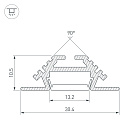 Профиль PHS-V-2000 ANOD (Arlight, Алюминий) Lednikoff