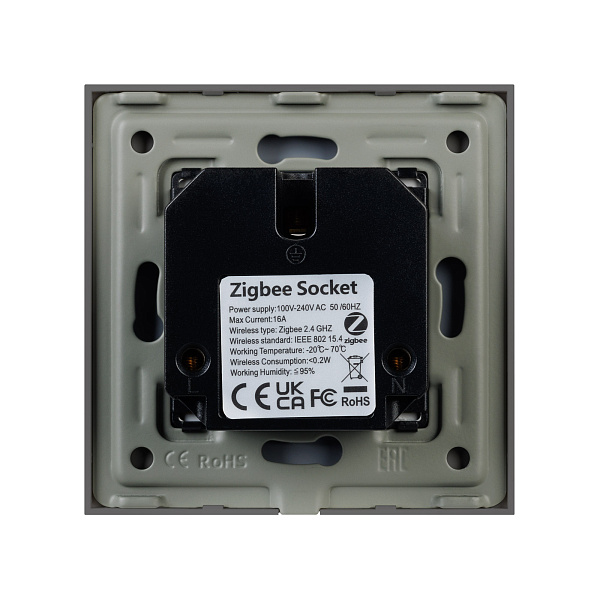 Розетка электрическая с Zigbee управлением SCT-OMALI-EUZB1-PL-GR (240V, 16A, Zigbee) (Arlight, -) Lednikoff