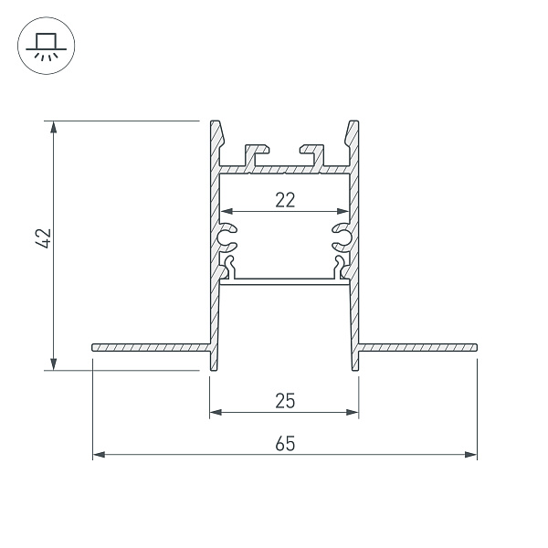 Профиль SL-COMFORT22-FANTOM-2000 ANOD (Arlight, Алюминий) Lednikoff