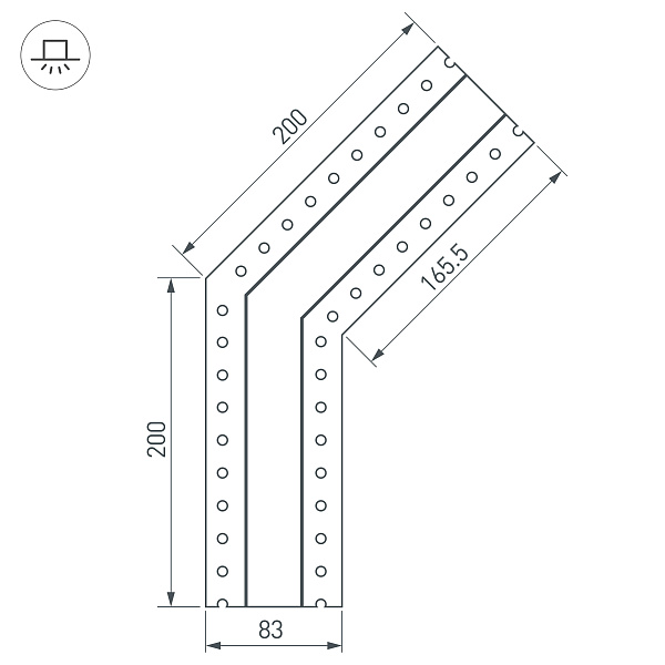 Угол SL-LINIA32-FANTOM-135 (Arlight, Металл) Lednikoff