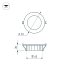 Светодиодный светильник LTM-R70WH-Frost 4.5W Warm White 110deg (Arlight, IP40 Металл, 3 года) Lednikoff