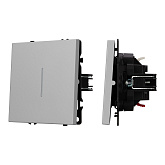 ARL NOBE Выключатель проходной 1 кл подсветка софт-тач никель SWT-MKP1-SFPL-L-IS (250V, 10A) (Arlight, -)
