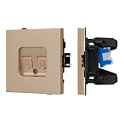 Механизм компьютерной розетки двойной SCT-TENDO-MPC2-PL-GD (RJ-45, CAT6) (Arlight, Песочный) Lednikoff