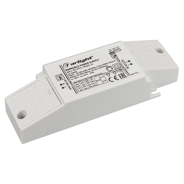 Блок питания ARJ-36-PFC-TRIAC-A (36W, 500-700mA) (Arlight, IP20 Пластик, 5 лет) Lednikoff