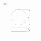 Светильник SP-RONDO-R300-36W Day4000 (BK, 120 deg, 230V) (Arlight, IP40 Металл, 3 года) Lednikoff