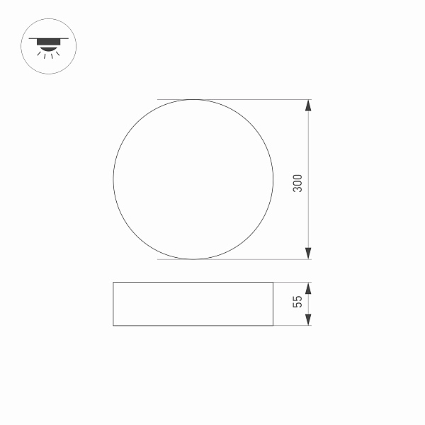 Светильник SP-RONDO-R300-36W Day4000 (BK, 120 deg, 230V) (Arlight, IP40 Металл, 3 года) Lednikoff