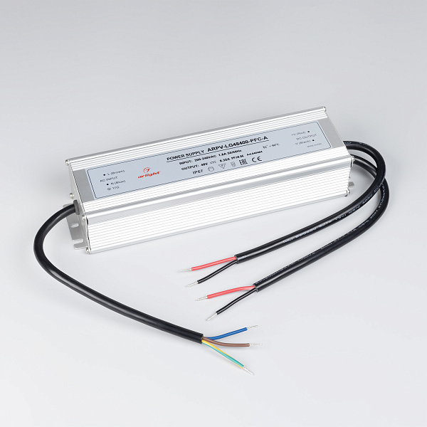 Блок питания ARPV-LG48400-PFC-A (48V, 8.3A, 400W) (Arlight, IP67 Металл, 5 лет) Lednikoff