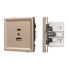 Механизм USB розетки SCT-TENDO-MUAC-PL-GD (5V, 3A, QC3) (Arlight, Песочный) Lednikoff